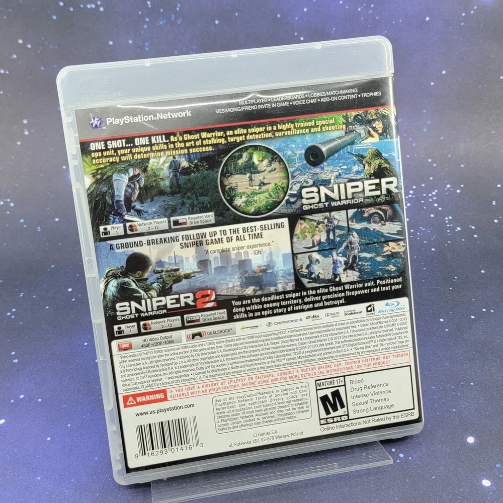 Sniper Ghost Warrior Double Pack PS3 Playstation 3 1 & 2 Bundle BLUS-82003